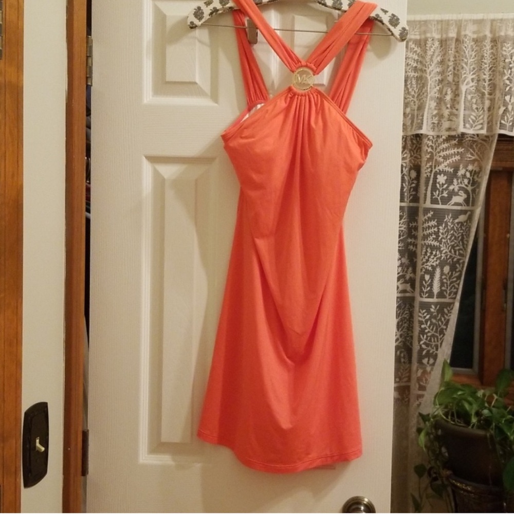 Genuine Michael Kors Orange swim Halter dress - Picture 2 of 5